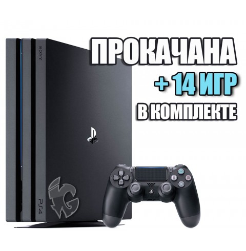 PlayStation 4 PRO 1 TB БУ + 14 игр #482